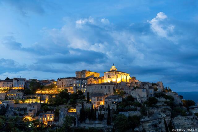 Twilight Above Gordes print