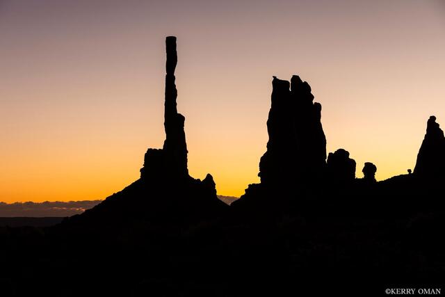 Monument Valley Spires at Sunrise print