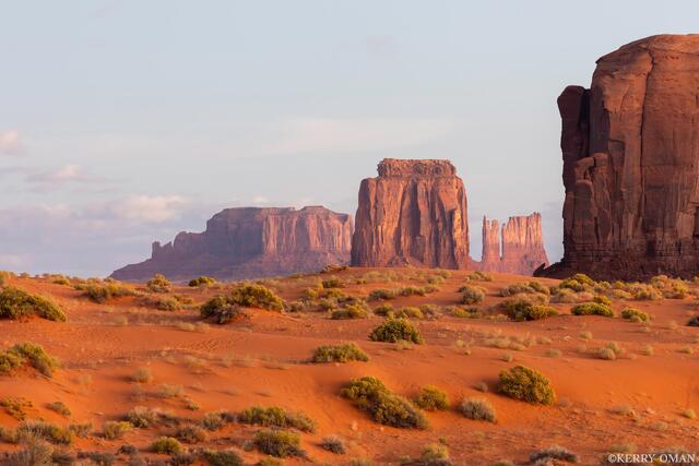 Crimson Dunes and Stone Towers print