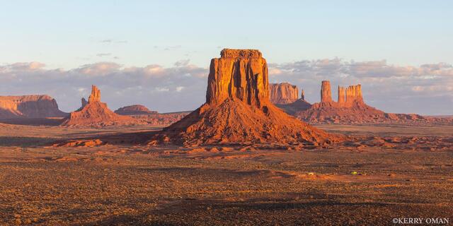 Valley of Monuments in Golden Light print