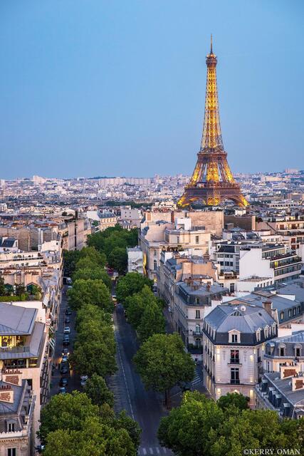 Evening Lines of Paris print