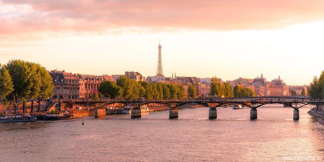Evening Light Over the Seine print