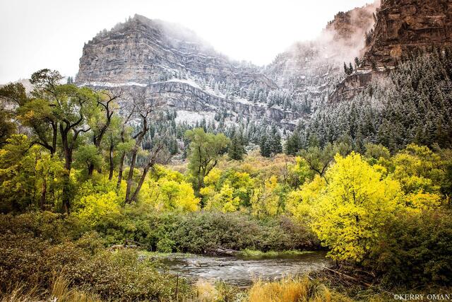 Autumn Meets Winter in Provo Canyon print