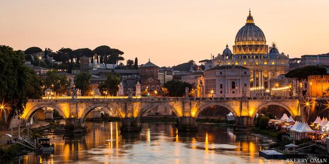 Golden Hour in the Heart of Rome print