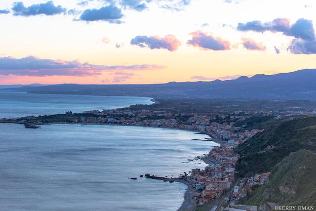 Twilight over Taormina print