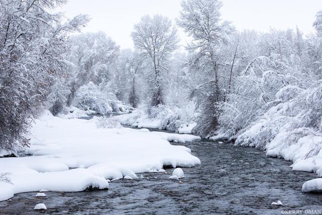 River Through Snow print