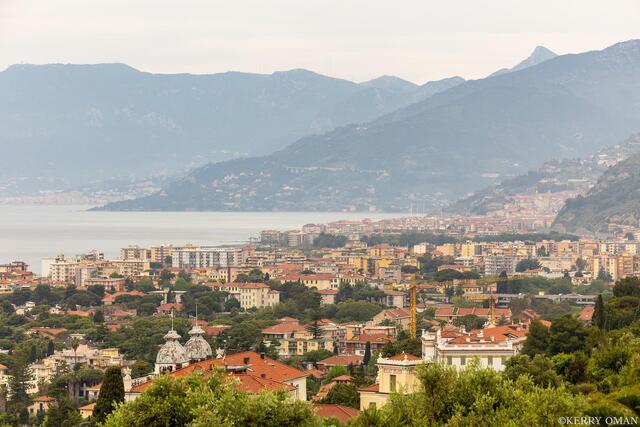 Overlooking Ventimiglia print