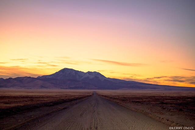 Desert Road at Sunrise print